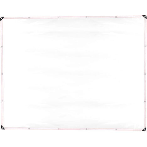 Lona de PE transparente e impermeable – tamaño 2 x 2,5 m (1 pieza) – con ojales metálicos para su fijación.