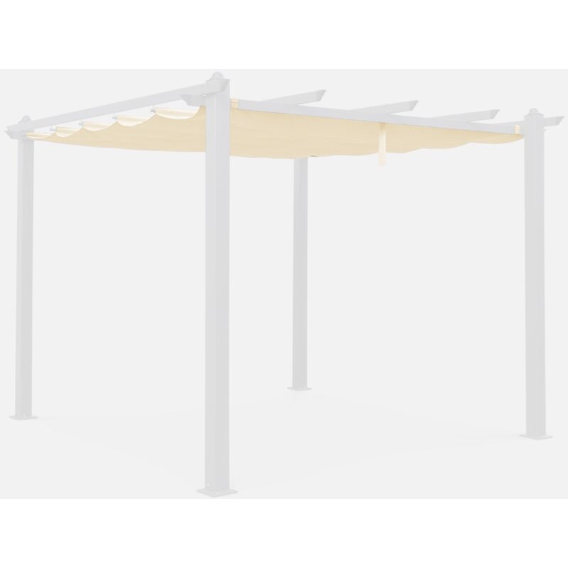 

Lona de techo deslizante para pérgola Condate de 3x3m - Crudo