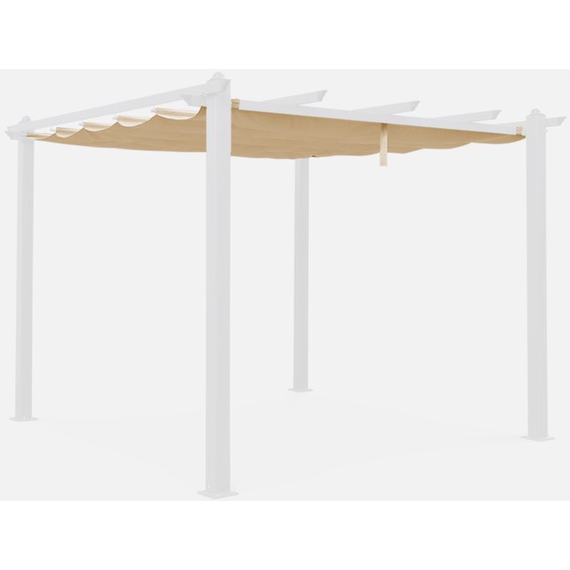 

Lona de techo corredizo para pérgola Condate de 3x3m - Beige