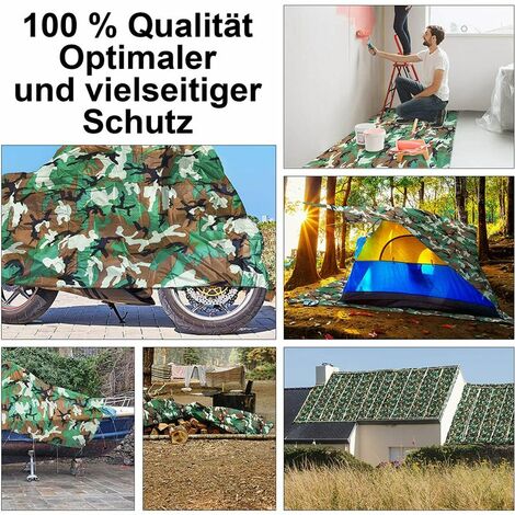 Lona de tela de camuflaje forestal Lona con ojales Lona de protección impermeable lavable resistente al desgarro Lona de suelo Lona de jardín Lona multiusos Lona de protección Lona para barcos Protect