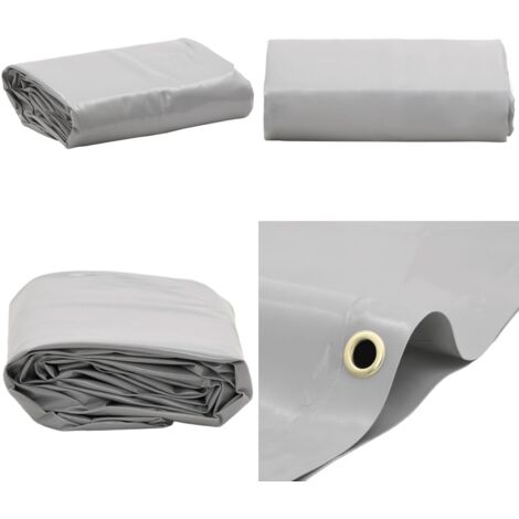 Lona gris 1,5x2 m 650 g/m² - Lona gris - Cubierta para jardín