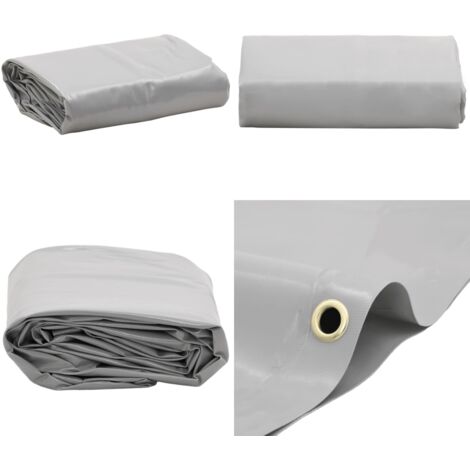 Lona gris 2,5x4,5 m 650 g/m² - Lona gris - Protección contra el clima