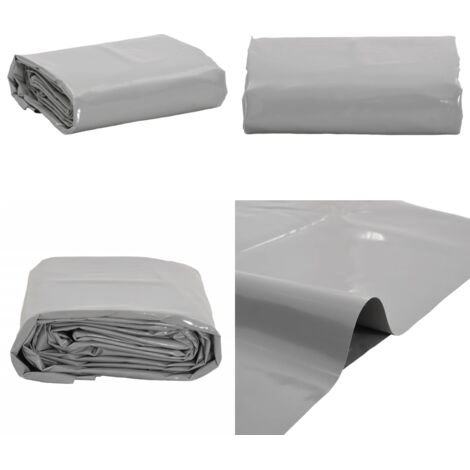 Lona gris 3,5x5 m 650 g/m² - Toldo resistente al agua - Toldo para jardín
