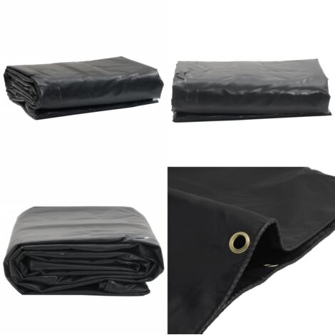 Lona gris antracita 2,5x3,5 m 650 g/m² - Toldo de PVC - Protección contra lluvia