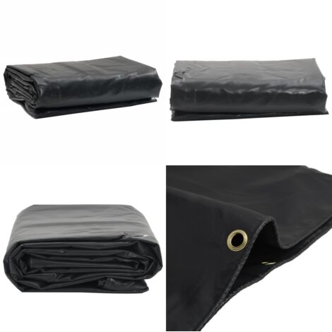 Lona gris antracita 5x5 m 650 g/m² - Toldo de PVC - Toldo resistente al agua