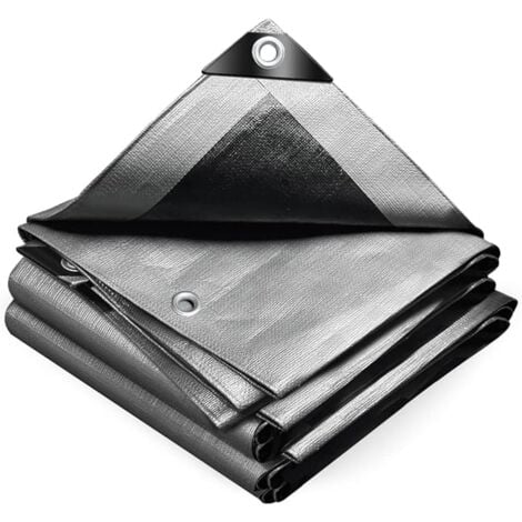 Lona impermeable para camiones de 4x6m, 240 g/m², con ojales, lona protectora, lona protectora para muebles de jardín, trampolín de madera, vagón electoral, revestimiento resistente a desgarros por am