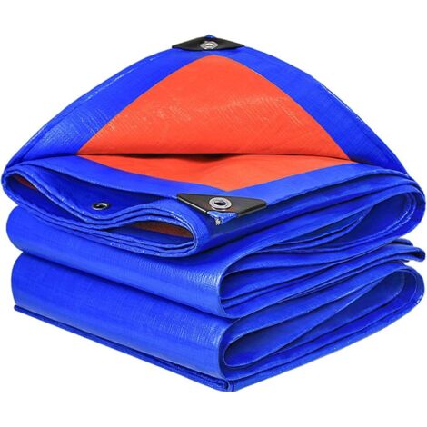 Lona impermeable para jardín con ojales de aluminio, lona tejida protectora para barcos y madera (2 m x 5 m)