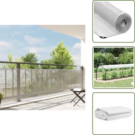 Lona impermeable - vidaXL Lona transparente con ojales polietileno 1x8 m - Cubierta para muebles
