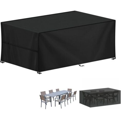 Lona Oxford 420D para mesa de jardín, impermeable, para muebles de exterior, 200 x 100 x 75 cm