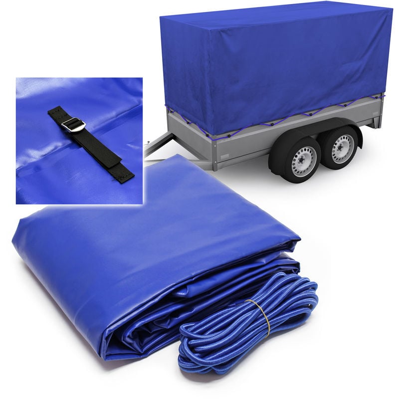 

Lona para remolque 2075x1150x900mm Funda protectora Cierre con correa de hebilla Bandas elásticas