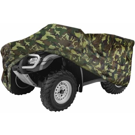 MINKUROW Lona para vehículos Quad ATV, fosforescente, resistente al invierno, a prueba de polvo, lluvia, protección UV, camuflaje, 256 x 110 x 120 cm