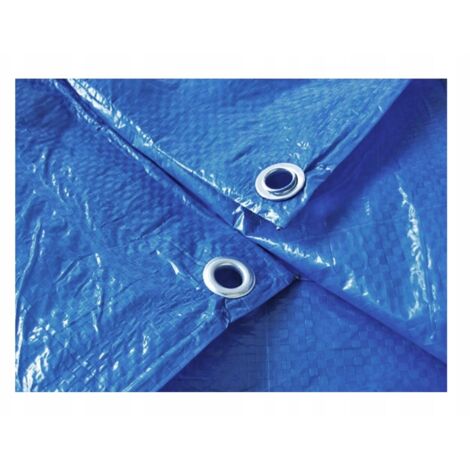 Lona protectora azul 5x6 m 50 g/m² impermeable súper resistente