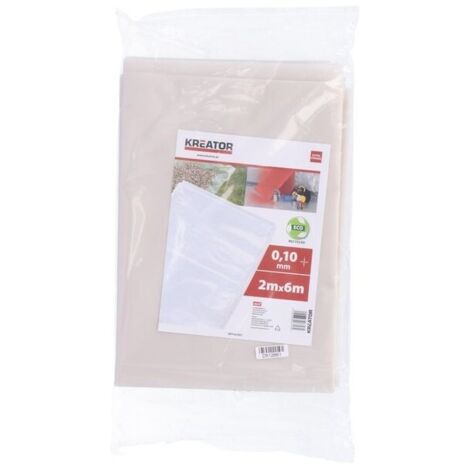 Lona protectora Kreator protective tarp 2x6 m impermeable reutilizable