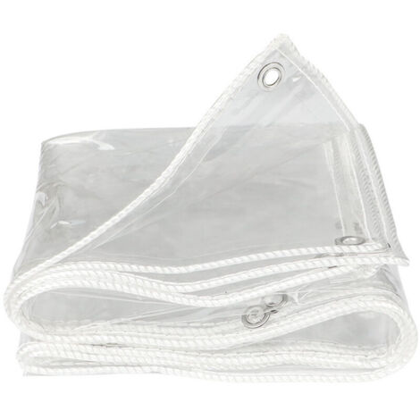 Lona protectora, lona transparente reforzada de 350 g/m2, 2 x 3 m