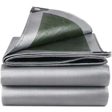 Lona resistente, 160 g/m², 2 x 4 cm, funda protectora multiusos con ojales en los bordes reforzados, impermeable y resistente a los rayos UV, ideal para el almacenamiento de embarcaciones de camping.