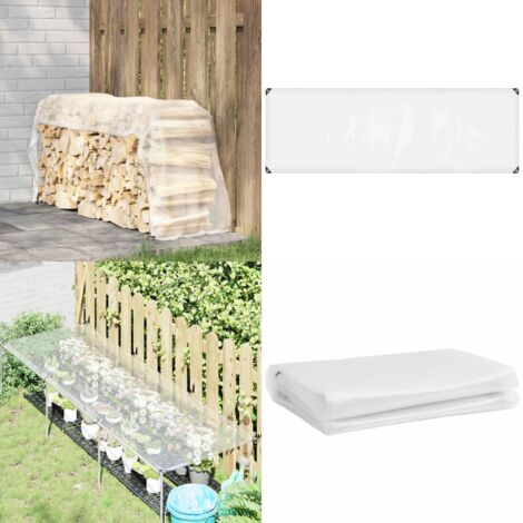 Lona transparente con ojales polietileno 1x3 m - Protección exterior - Cubierta para jardín