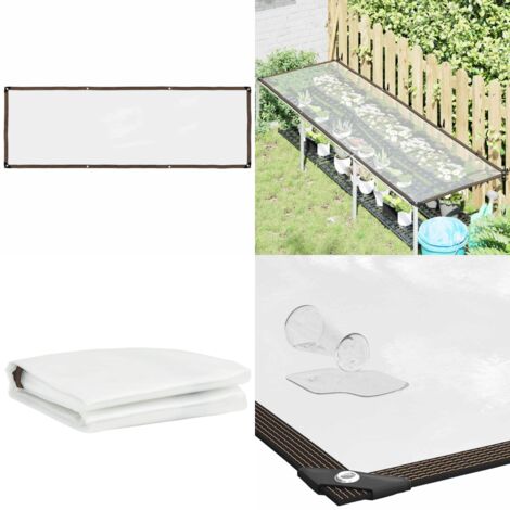 Lona transparente con ojales polietileno 1x3 m - Protección exterior - Cubierta para jardín