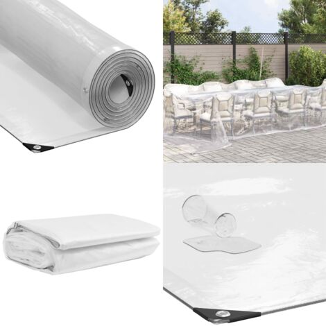 Lona transparente con ojales polietileno 4x12 m - Cubierta de exterior - Cubierta de interior