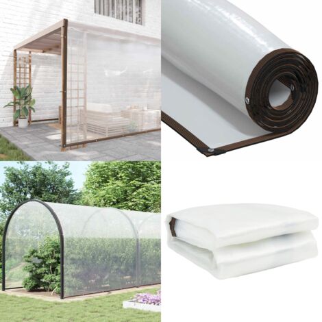 Lona transparente con ojales polietileno 8x12 m - Cubierta de invernadero - Protección de piscina