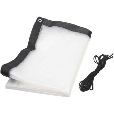 Lona transparente impermeable KZQ, lona de jardín de PE, tejido de película con ojales y correa de transporte, resistente, resistente a las heladas, a los rayos UV, resistente al viento, aislante para