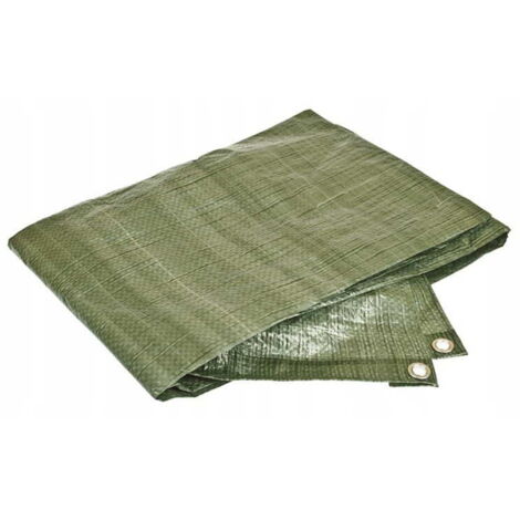 Lona verde de 4x5 m, resistente e impermeable.