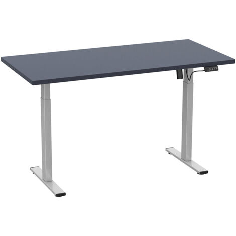 LonaE Schreibtisch elektrische Höhenverstellfunktion 110x80x71-120cm anthrazit, silberfarben.