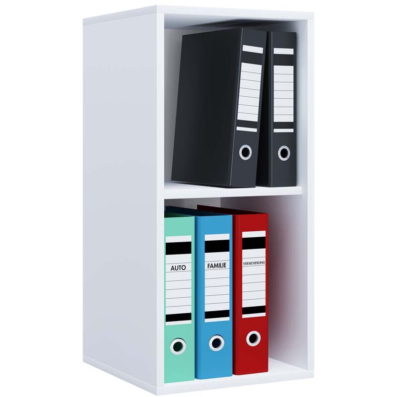 Ebuy24 - LonaIL étagère de bureau 2 tablettes blanc.