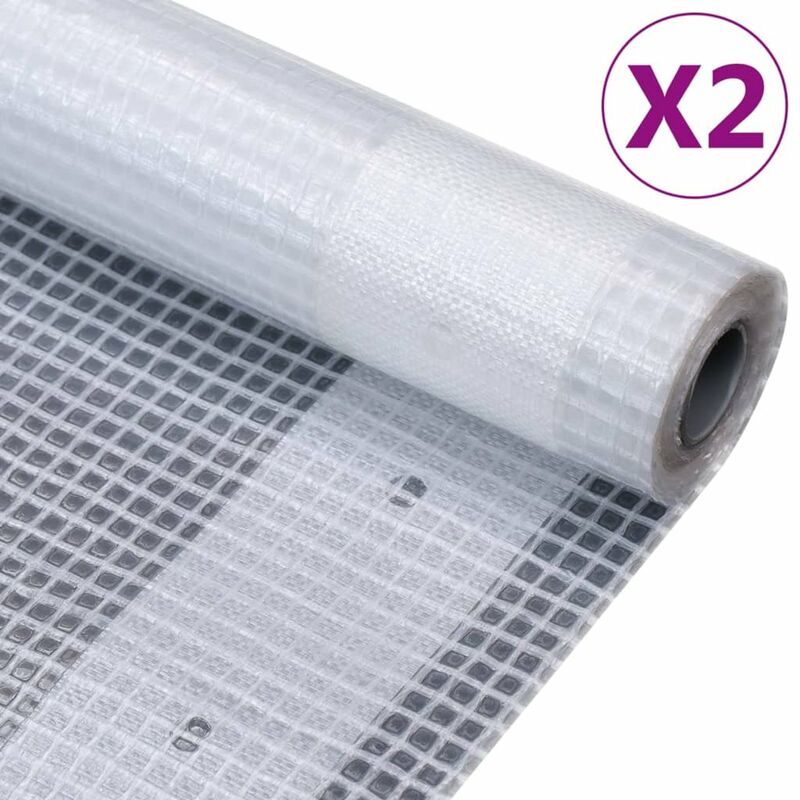 

Lonas de leno 2 unidades 260 g/m² 4x5 m blanca
