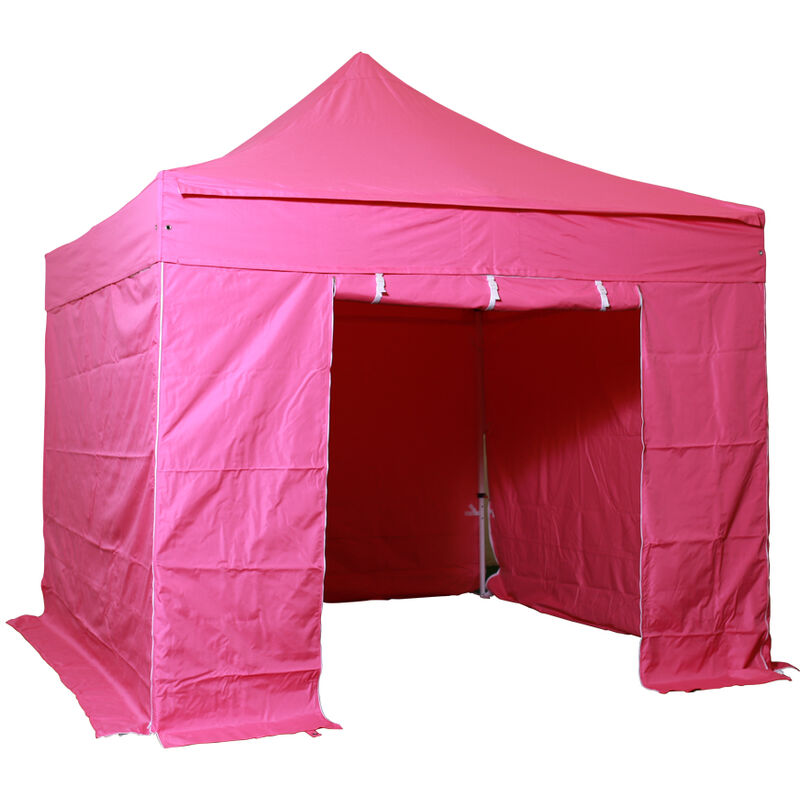 

Lonas laterales 3x3m 3 completo + 1 puerta Poliester 300g / m² Rosa fucsia