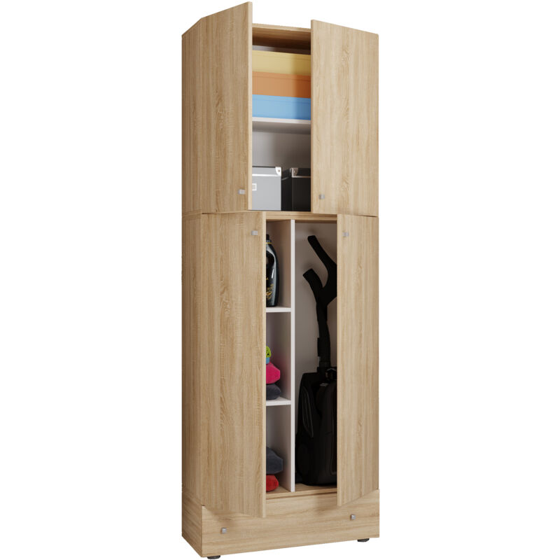 Ebuy24 Holz Besenschrank Putzschrank Lona S