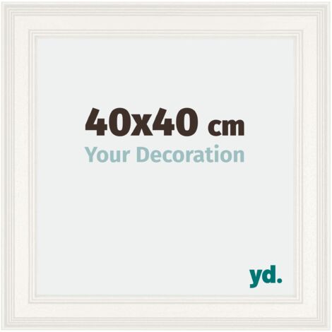 Londen Cadre Photo en Bois 40x40cm Blanc. - Blanc