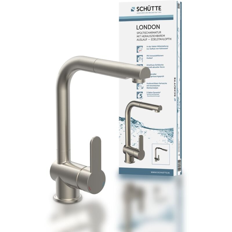 Schütte - Robinet Douchette london effet inox