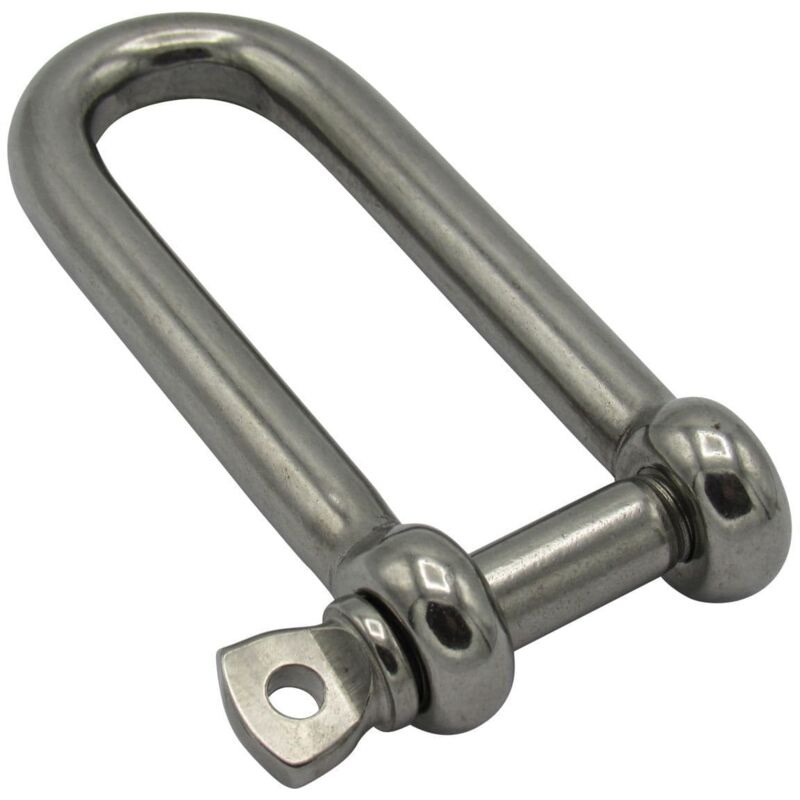 Securefix Direct - Long d Shackle Stainless Steel 5MM (Marine Boat Rigging Sails Halyards Dee)