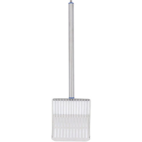 Long Handle Cat Litter Scoop Stainless Steel Kitty Poop Scooper Chicken Poop Sifter Shovel Blue