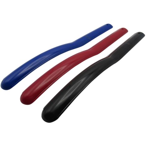 Long Handled Horse Sweat Scraper (Plastic Grooming Tool Red Blue Black)