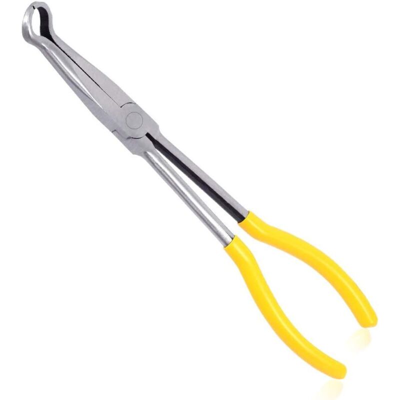 Long Reach pince de poignée de tuyau 11 pouces pince de nez à anneau pince de tuyau de 3/5 pouces diamètre Offset bougie pince d’enlèvement de botte
