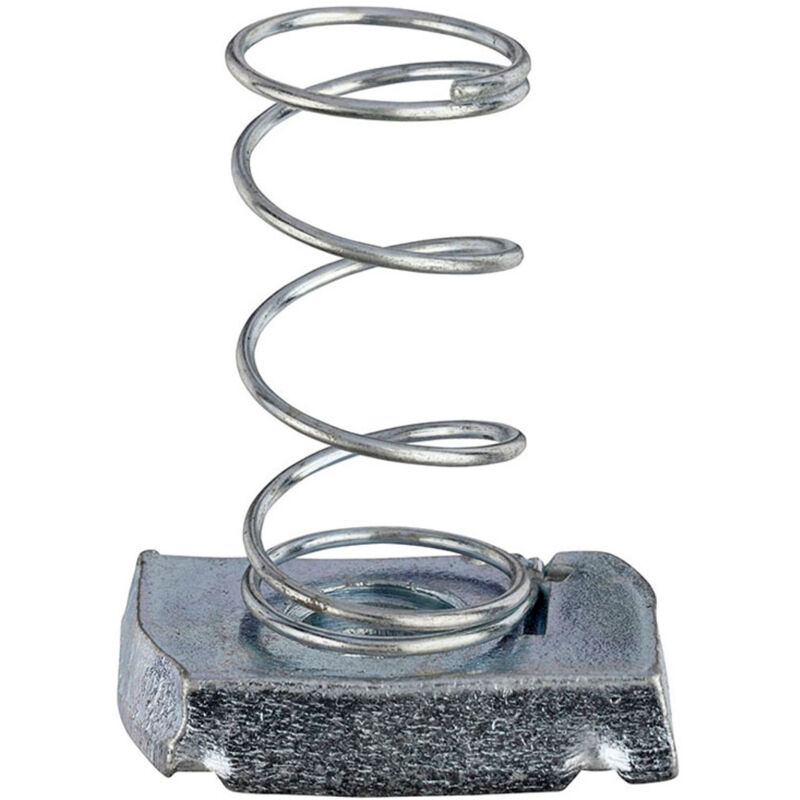 Unifix Long Spring Channel Nuts BZP M10 ZZJ10055 in Silver