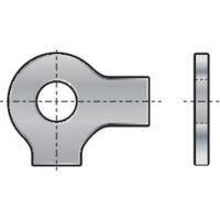Long Tab and Wing Washer, Metric - Steel - DIN 463