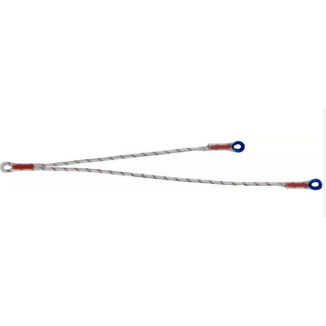 Longe d’assujettissement double drisse LDF 1,5m M10-M53-M53 blanc - TRACTEL - 40402