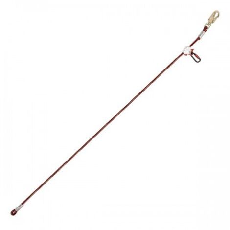 Longe De Sécurité De 4 Mètres En358 En Polyamide Et âme Acier Et Diamètre 10mm. Avec Crochet Forgé D'ouverture 19mm En362, Antic