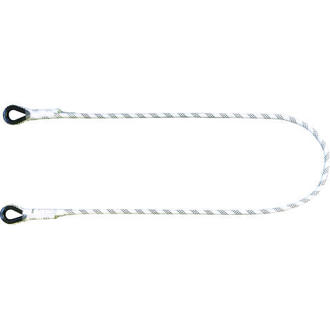 Longe de sécurité std lg. 2m non réglable corde pa tressé d.12mm en-354 LEVAC - 3802B20