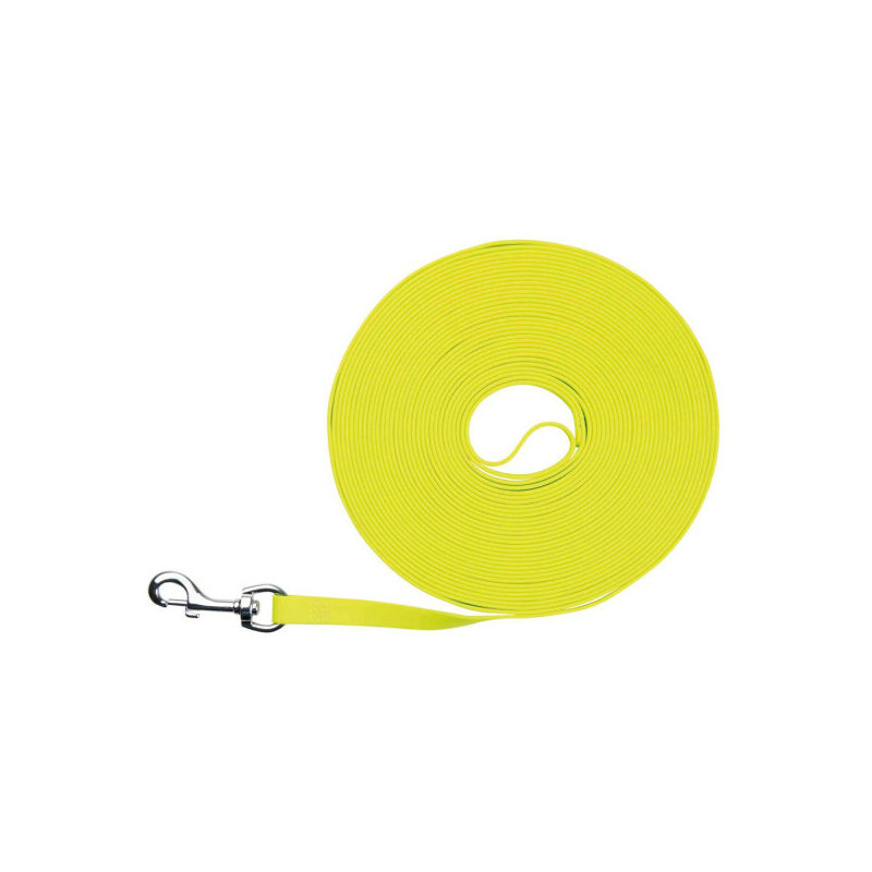 Longe plate en polymère renforcé jaune fluo 10 m