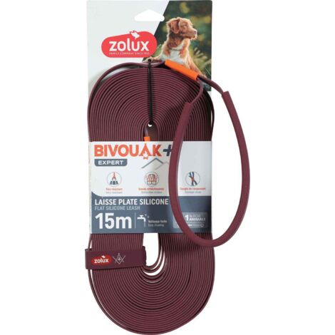 Longe plate en silicone rouge Bivouak 15 m