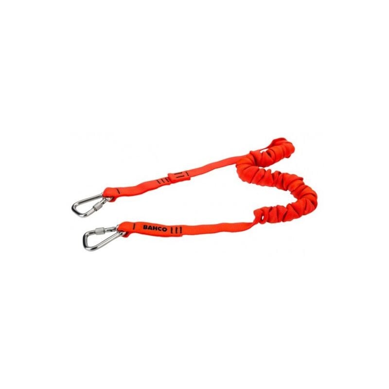 Lanière orange haute visibilité avec mousqueton non détachable, 6 kg, 1,2 m - Bahco