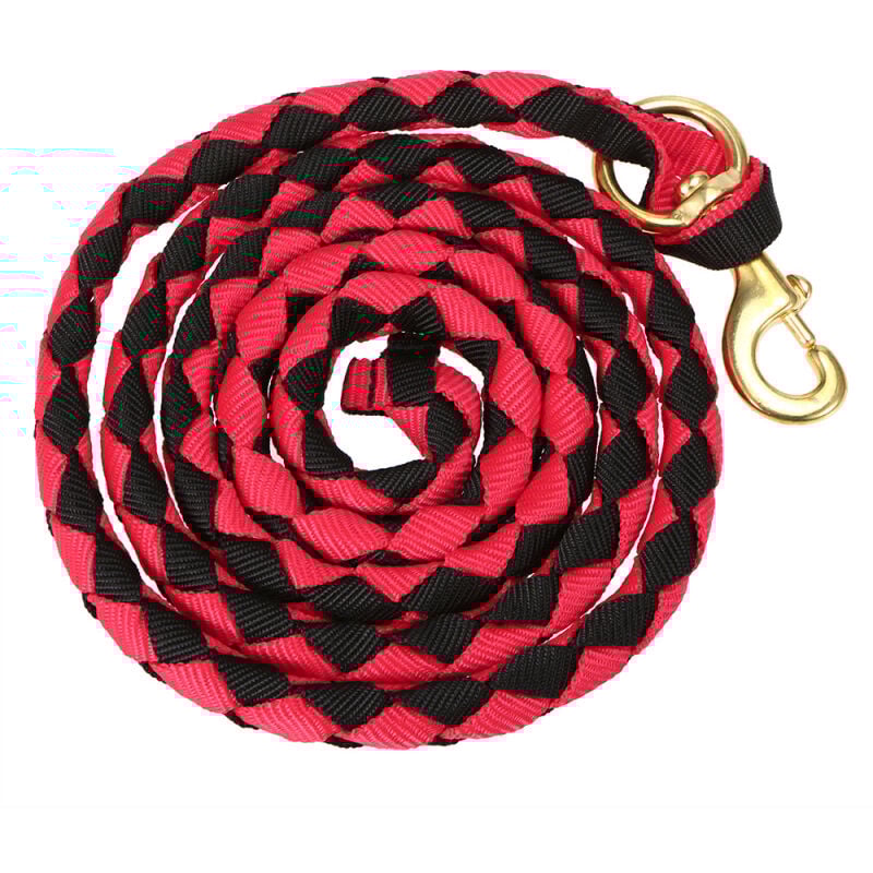 Lifcausal - Longe tressée pour cheval, licol tressé avec mousqueton en laiton, 2,0 m/2,5 m/3,0 m