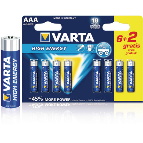 Longlife Power AAA/LR03 Batterien 6 + 2 Gratis - Varta
