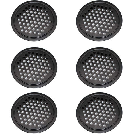 Longziming – Grille de ventilation en acier inoxydable 60mm – Lot de 6 pièces – Ventilation étanche et désodorisante – Pour armoires et salles de bain
