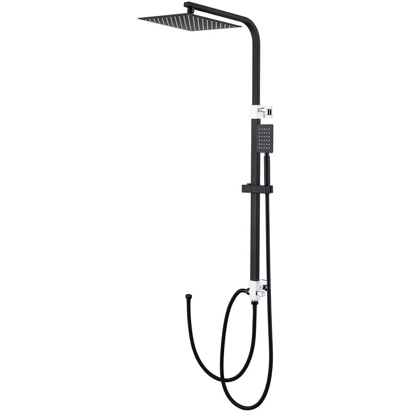 Lonheo - AuraLum Colonne de Douche Ensemble de Douche Chromé sans Mitigeur Système de Douche Hauteur Réglable de 690-1130 mm pour Salle de Bain wc