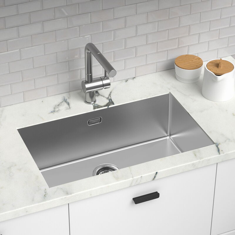 Lonheo Max - Lonheo Évier 1 Bac 74x44x20cm Évier sous plan en Acier Inoxydable 304 Évier Cuisine brossé avec Système de Drainage, Convenir pour