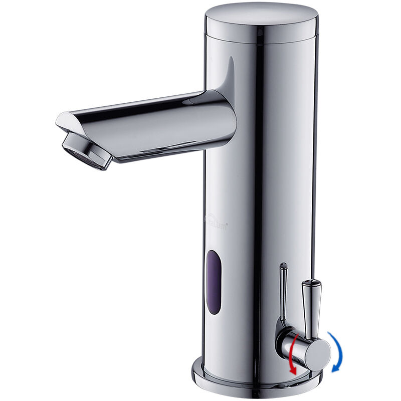 Lonheo - Siphon de Lavabo avec Bonde de Lavabo Automatique en Laiton Chromé Set de Siphon Mural + Système de vidage avec Trop-Plein pour Salle de Bain